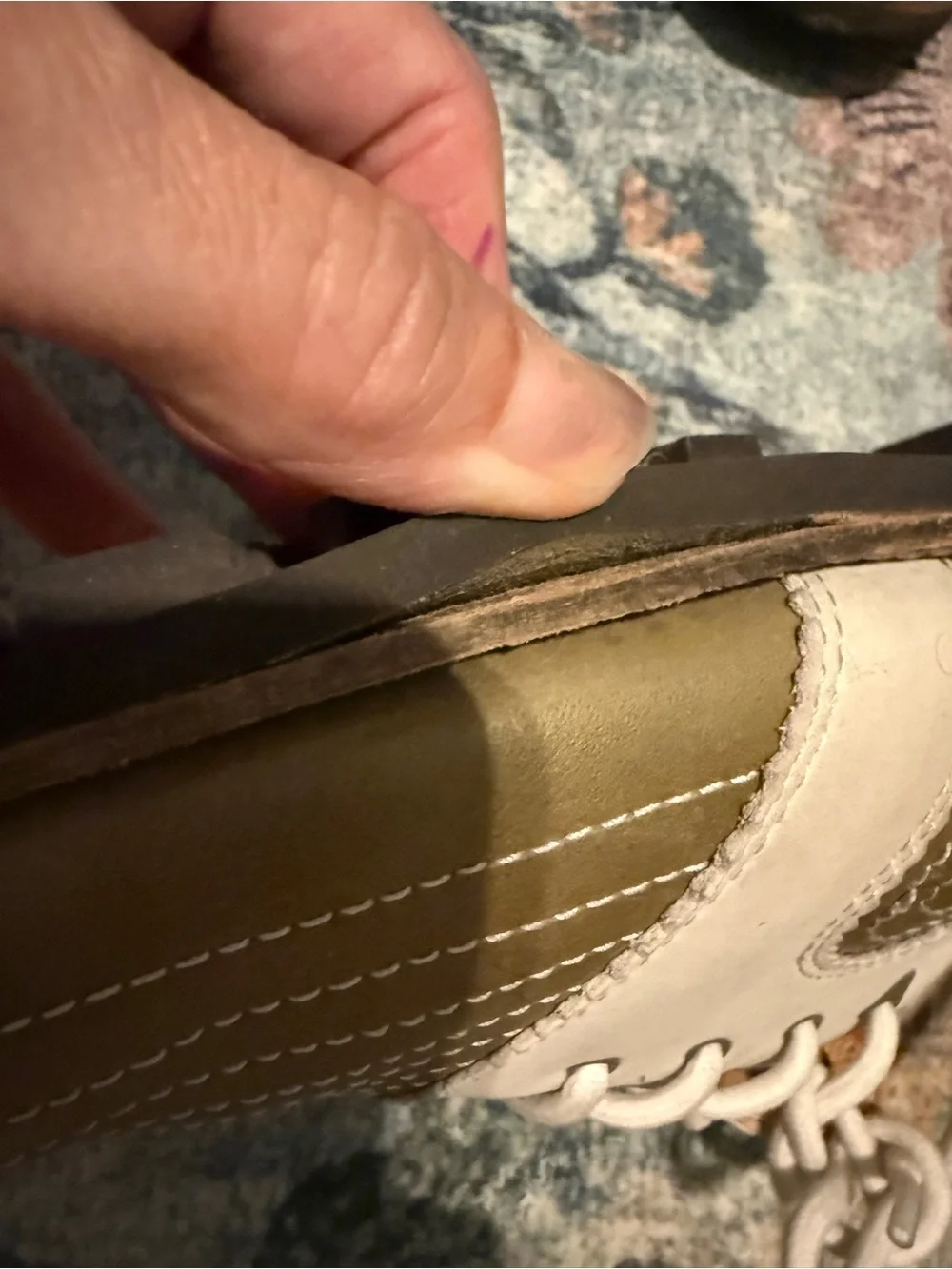 John Fluevog Vintage Men's Radio Derby - Two-Tone Olive and Green lace-up - 12